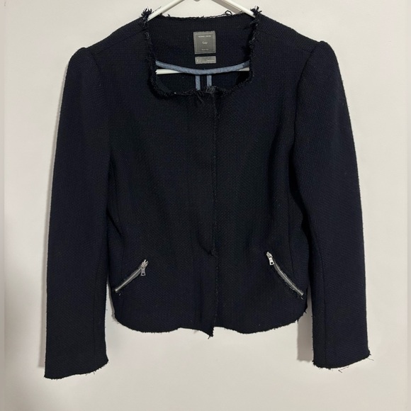 GAP Jackets & Blazers - GAP Women's Navy Blazer with Zipper Details size 2